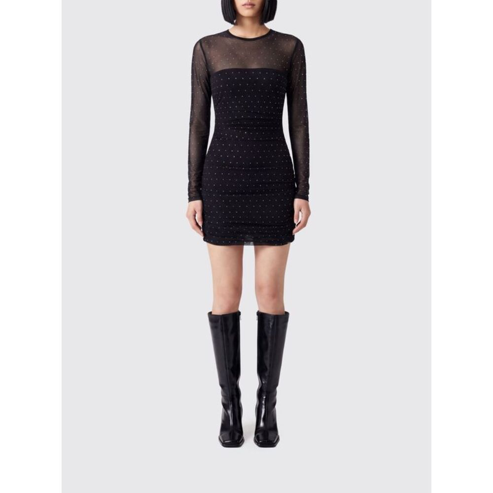 Liu Jo Women Long-Sleeved Slim Fit Rhinestone Sheath Mini Dress Liu Jo